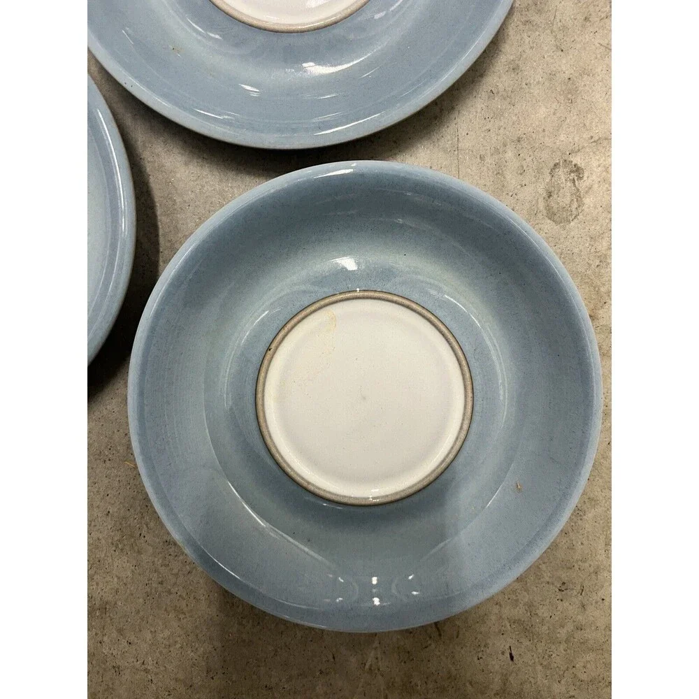 Denby Blue Castile Saucers - Set Of 3.
